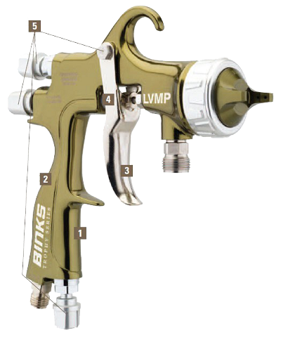 Binks Trophy Spray Gun features